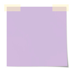 A Piece of Purple Blank Paper with Tape