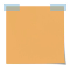 A Piece of Orange Blank Paper with Tape