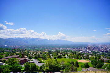 Downtown at salt lake city, UT, in spring	