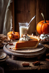 Fototapeta na wymiar Pecan Apple and Pumpkin Pies for thanksgiving day