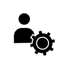 Personal icon on white background. Vector illustration