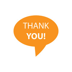 Thank you vector icon illustration on white background..eps