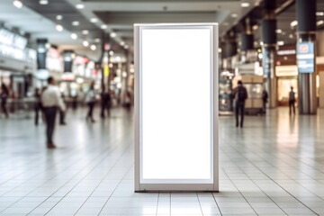 billboard in airport mockup	
