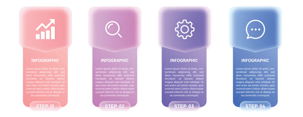 Business and Technology Infographic Glasmorphism Eps	