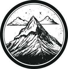 isolated mountain vector