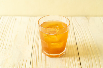 Delicious sweet drink tamarind juice and ice cube