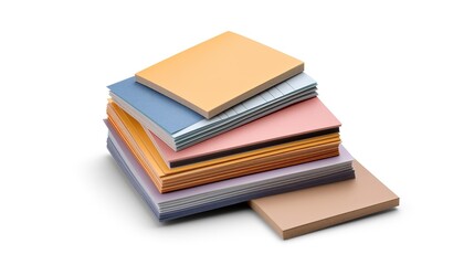 Flashcards on a white background