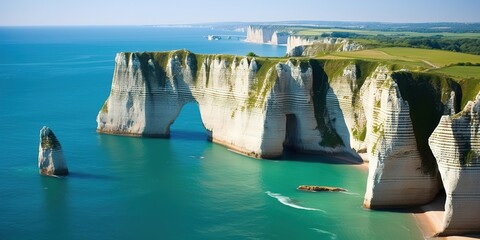 France alabaster coast - obrazy, fototapety, plakaty