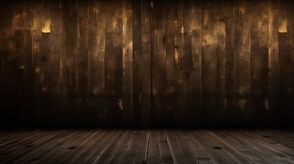 Golden Rustic Dark and Moody Wall Background for Presentation, rustic black and golden wood background