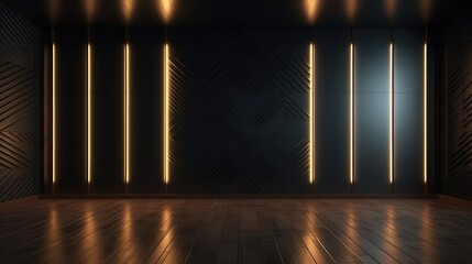 Dark and moody theme Wall Background for Presentation, rustic black and golden wood background
