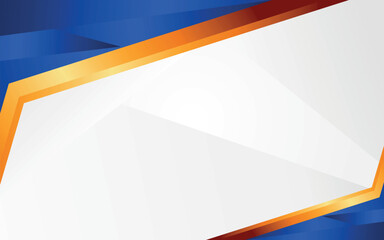 vector simple white business background with blue border