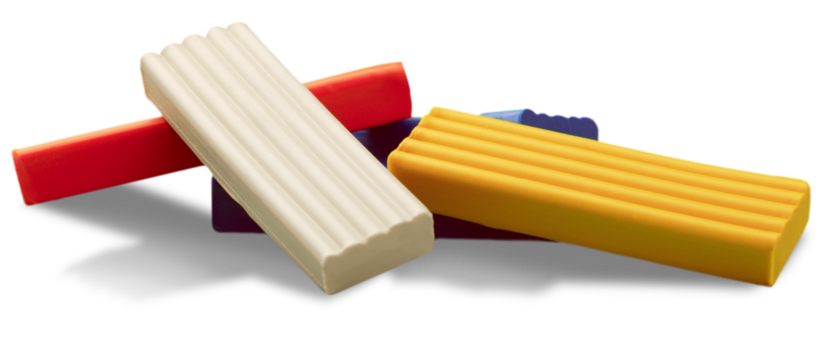 Different colored plasticine Educational games for children.