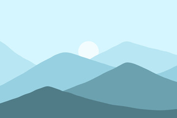 mountain landscape illustration