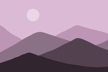 mountain landscape illustration