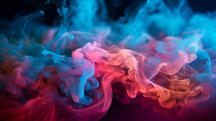 Fototapeta premium aqua smoke background as it swirls through the air, Generative AI