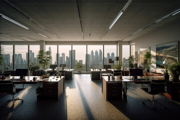 シックでお洒落なオフィス：AI生成画像