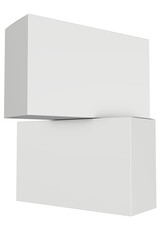 White box isolated on white. 3D Rendering