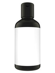 Realistic bottle mock up on white background.3D Rendering 