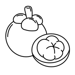 Mangoteen with a half outline