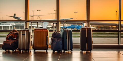 Image of baggage at the airport terminal