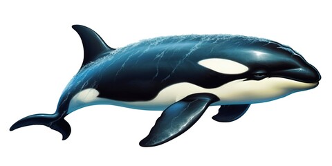 Obraz premium Killer whale on white background