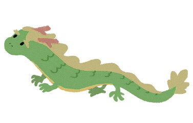 かわいい龍　横向き
