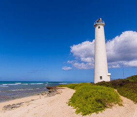 Historic Barbers Point Lighthouse on The Southwest Tip of Oahu, Hawaii, USA