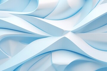 A stunning geometric background designed for your presentation. The textured intricate 3D wall features a captivating blend of light blue and white tones, exuding a sense of modernity Generative AI