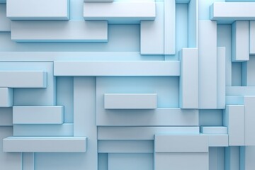 A stunning geometric background designed for your presentation. The textured intricate 3D wall features a captivating blend of light blue and white tones, exuding a sense of modernity Generative AI