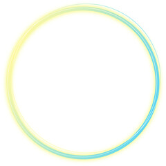 Neon ring glow abstract element