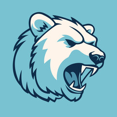 Polar Bear Logo Vector - obrazy, fototapety, plakaty