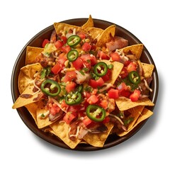 Nachos photo on a white background