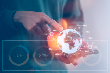 Digital transformation technology strategy, IoT, internet of things. transformation of ideas and the adoption of technology in business in the digital age, enhancing global business capabilities. Ai