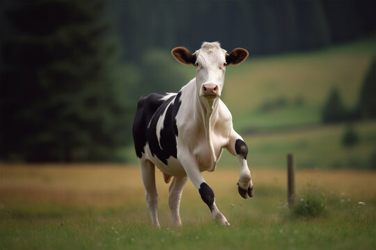 Generative AI.
A Cute Cow Is Dancing