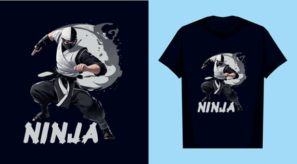 
ninja fighting amazing t-shirt design