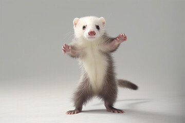 Generative AI.
a cute weasel is dancing