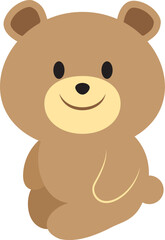 Obraz premium Teddy bear toy for kids icon vector image.