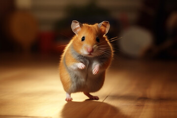 Generative AI.
a cute hamster is dancing