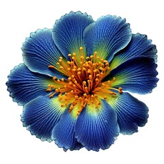 Peacock Flower photo on a white background