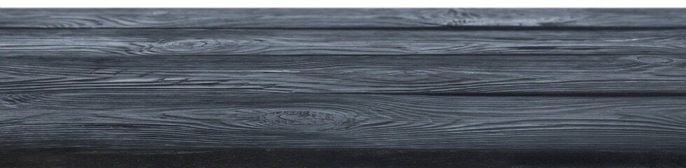 Empty table made from wood on background