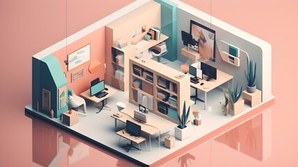 Digital Agency Visions: A Sleek 3D Vector Illustration of Modern Minimalism and User-Centric Solutions