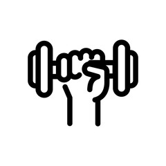 hand holding a dumbbell