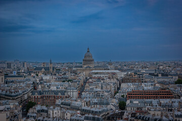 Fototapeta na wymiar Vista aérea de la configuración de París de la foto de la torre Eiffel tomada