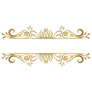 Vector vintage royal title border or text frame ornament elements, Luxury vintage Border wedding invitation card