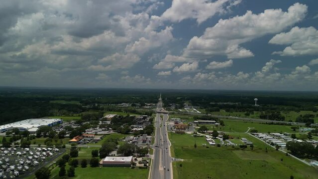 Aerial View of Bushnell Florida with Interstate I75
