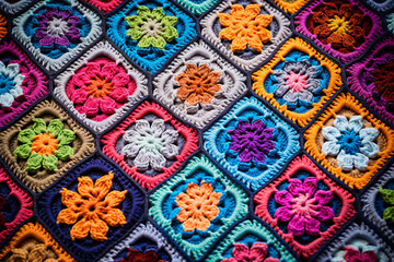 Fototapeta na wymiar Crochet Blanket