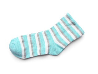 Soft sock on white background