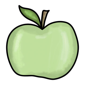 Green Apple Leaf Half Vector & Photo (Free Trial) | Bigstock