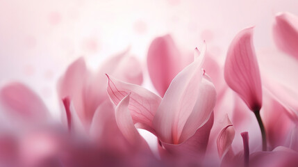 pink tulips closeup