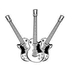 electric guitar vector illustration
